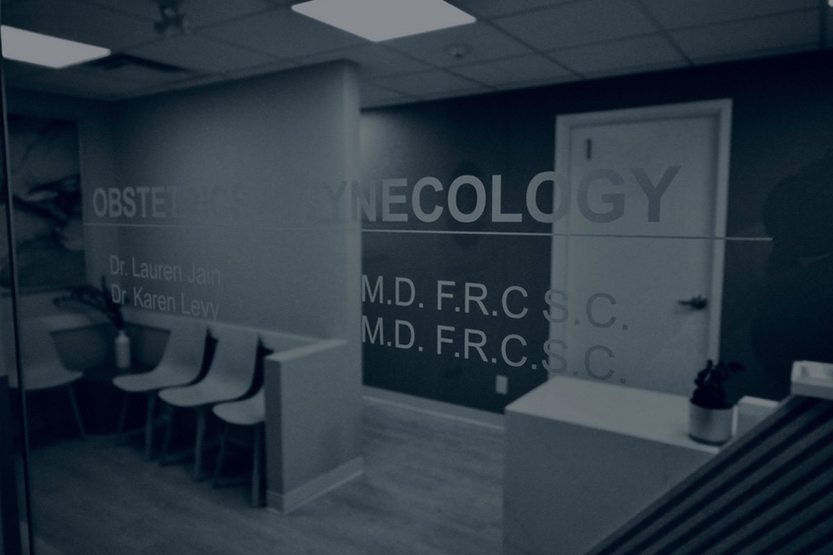 Specialist suite entrance with obstetrics and gynecology signage
